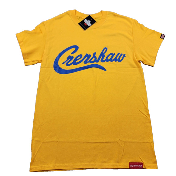 The Marathon Clothing Shirt Mens Small Yellow Crenshaw Graphic Tee Crewneck TMC - Picture 1 of 11